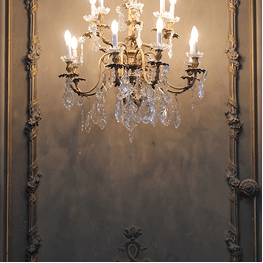 Crystal & Brass Chandelier
